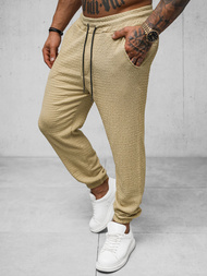 Spodnie dresowe męskie camelowe OZONEE O/K960SP