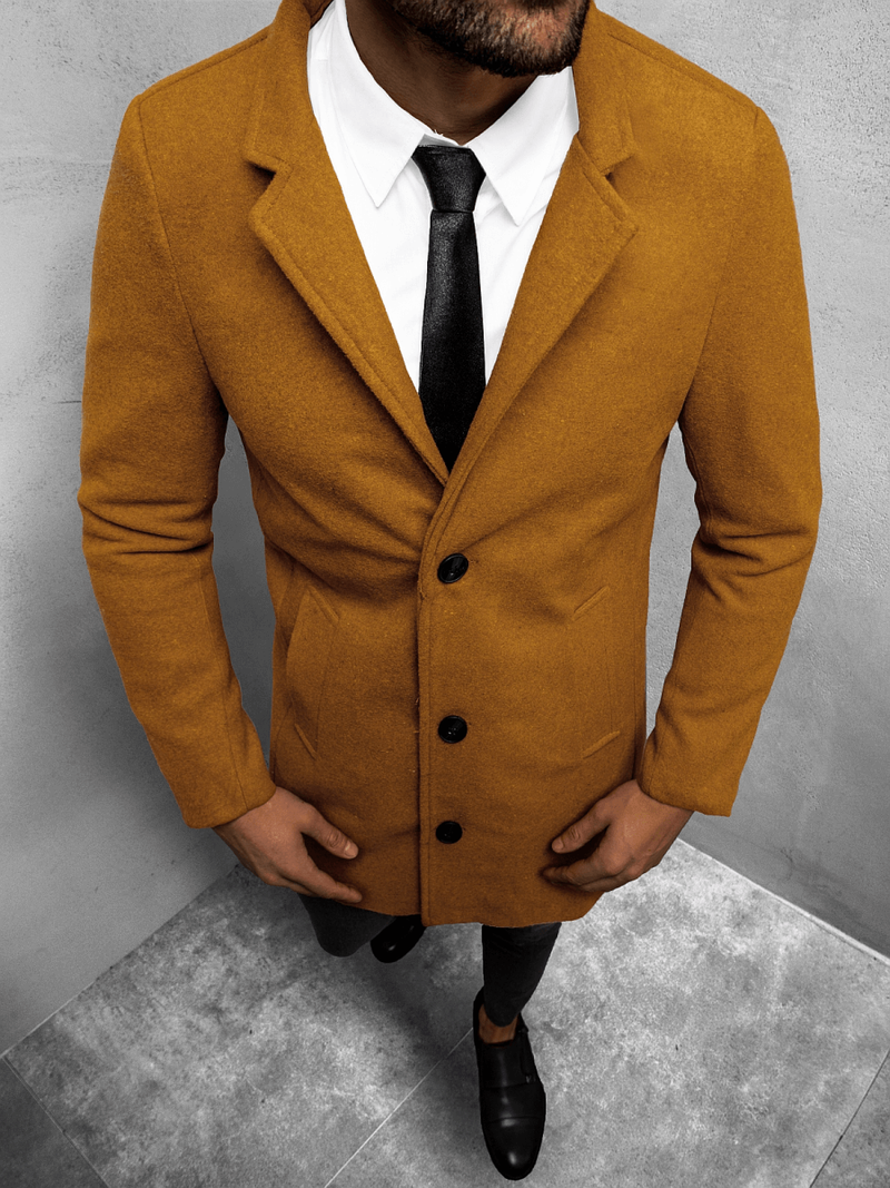 Płaszcz męski camelowy OZONEE O/5628