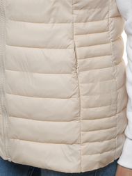 Kamizelka damska pikowana ecru OZONEE JS/M23038/57