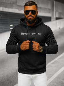 Bluza z kapturem męska czarna OZONEE JS/27B6512/3