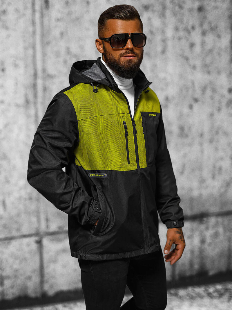 Kurtka męska przejściowa czarna OZONEE JS/22M311/392