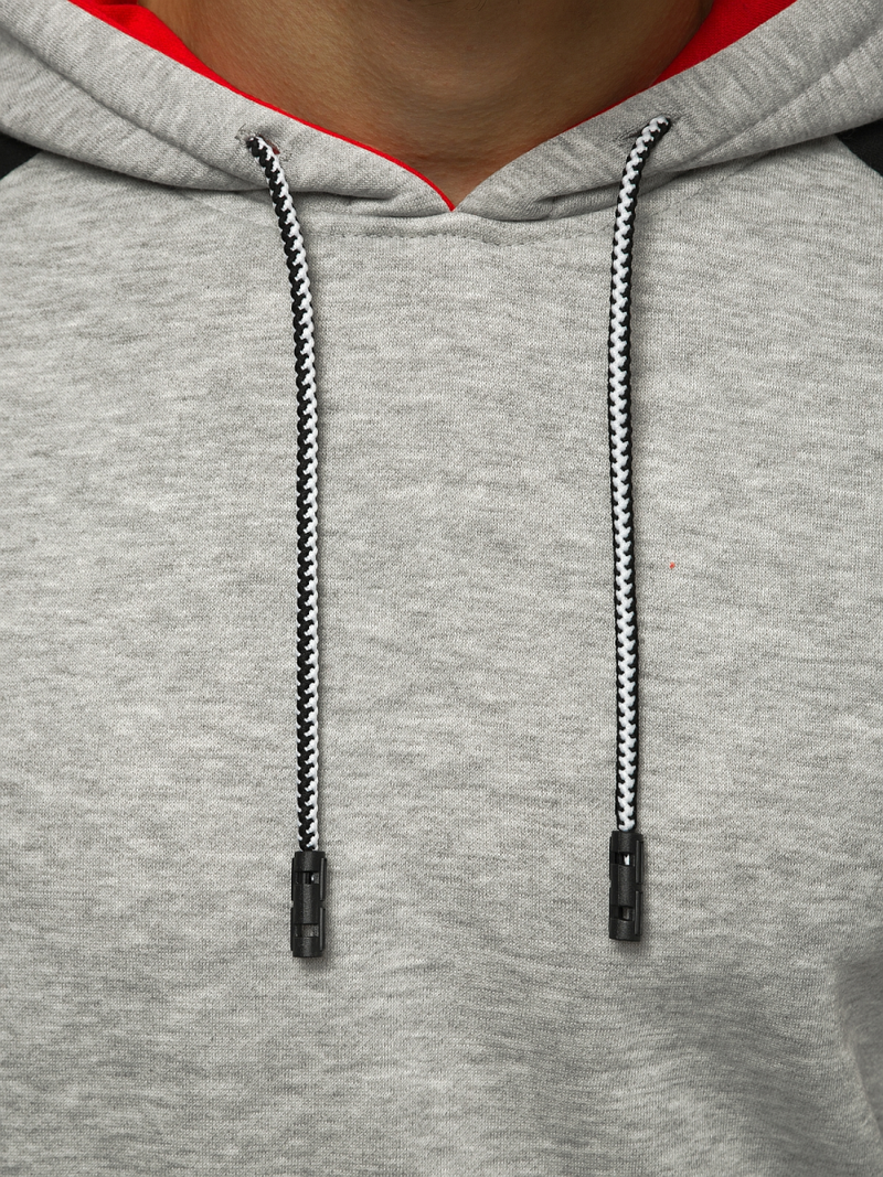 Bluza z kapturem męska szara OZONEE JS/KS2236