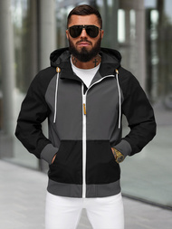 Kurtka męska bomberka czarna OZONEE JS/5M3213/392