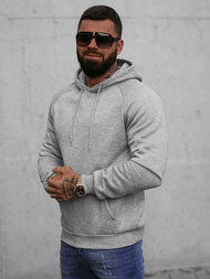 Bluza z kapturem męska szara OZONEE O/8B151/2