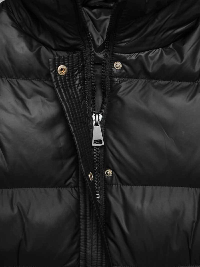 Płaszcz zimowy damski pikowany czarny OZONEE JS/5M3253/392