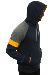 Bluza z kapturem męska granatowa OZONEE JS/KS2236