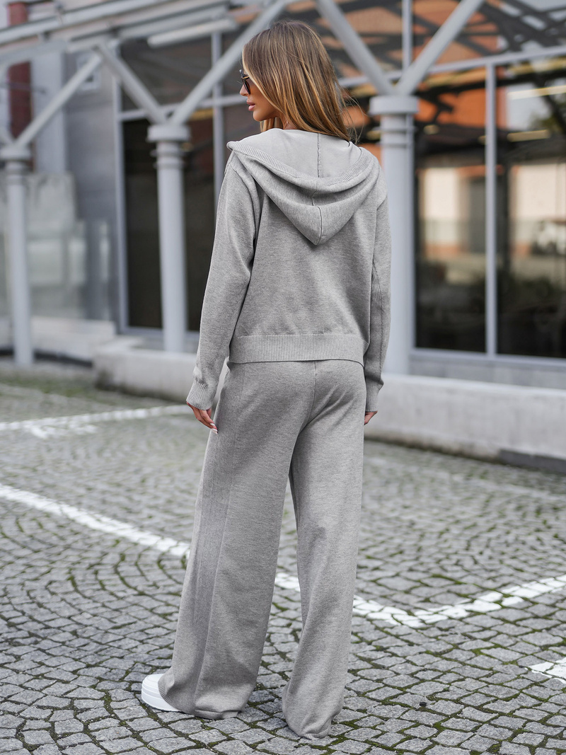 Komplet dresowy damski dwuczęściowy szary OZONEE JS/26C8803/2