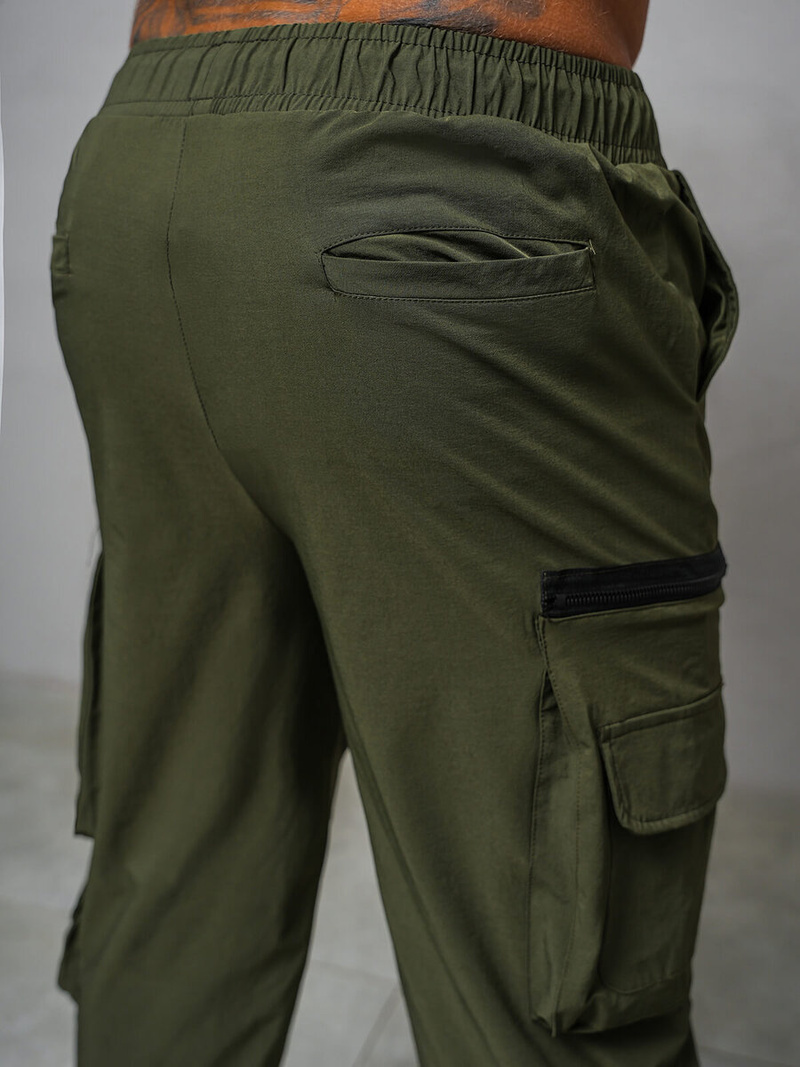 Spodnie męskie cargo wide leg khaki OZONEE O/PS5526