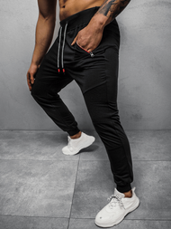 Spodnie dresowe męskie czarne OZONEE JS/68K10203