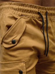 Spodnie męskie chino joggery camelowe OZONEE A/1005