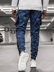 Spodnie męskie joggery granatowe-moro OZONEE A/705