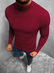 Sweter męski półgolf bordowy OZONEE TMK/YY05/15Z