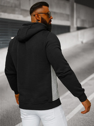 Bluza z kapturem męska czarna OZONEE JS/8B1320/3