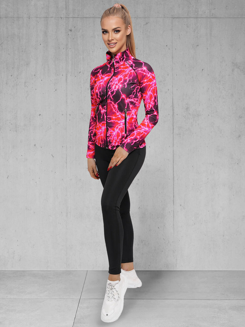 Komplet sportowy damski dwuczęściowy różowy OZONEE O/20713