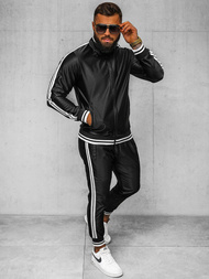 Komplet dresowy męski czarny OZONEE O/3C103/9