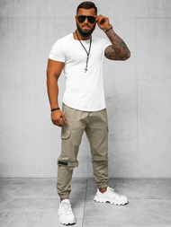 Штани чоловічі джоггери Бежевi OZONEE O/G3014Z