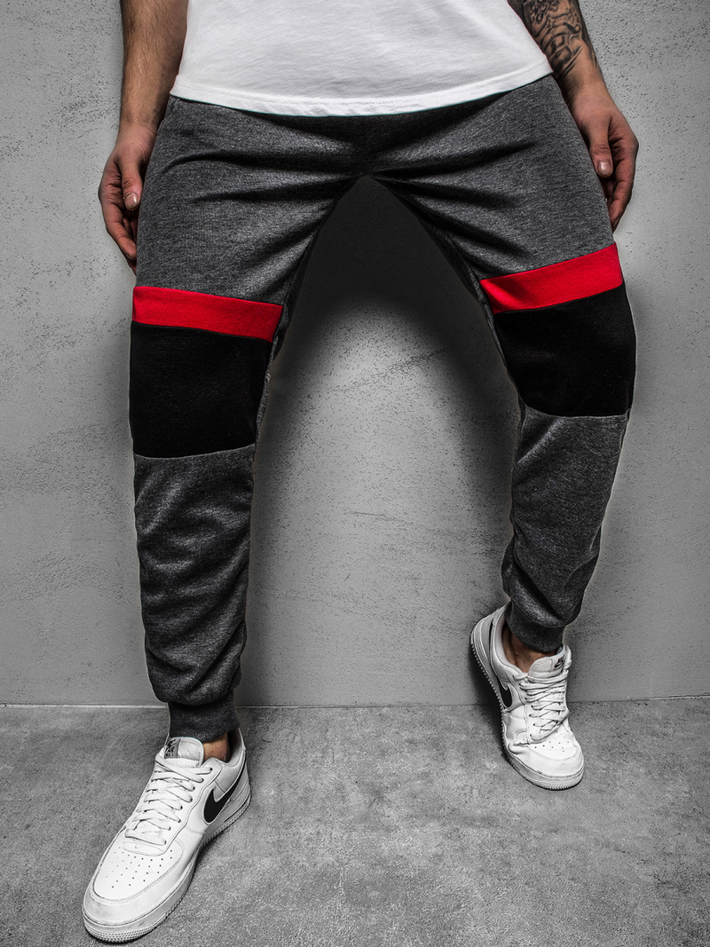 Spodnie dresowe męskie grafitowe OZONEE JS/JZ11010Z