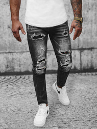 Spodnie jeansowe męskie czarne OZONEE NB/MP0026GZ