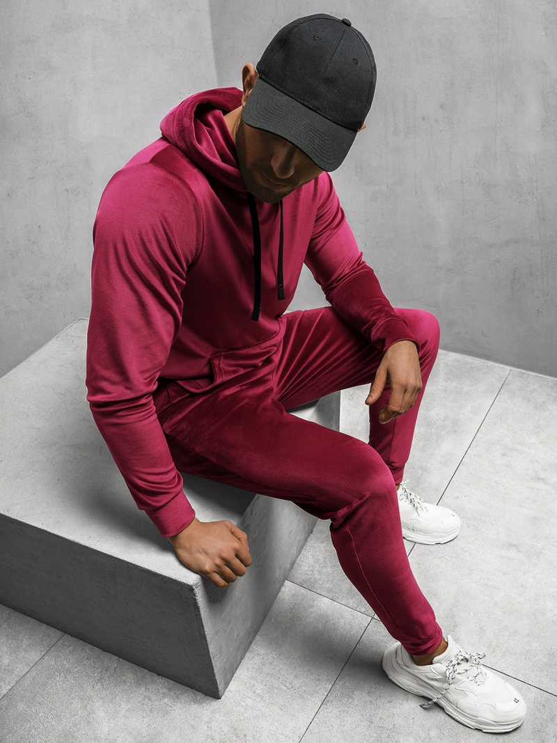 Спортивний костюм чоловічій Бордовий OZONEE O/12131