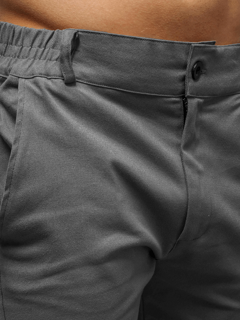 Spodnie męskie chino joggery szare OZONEE C/109