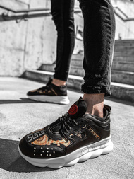 Sneakersy czarno-beżowe OZONEE G/2020