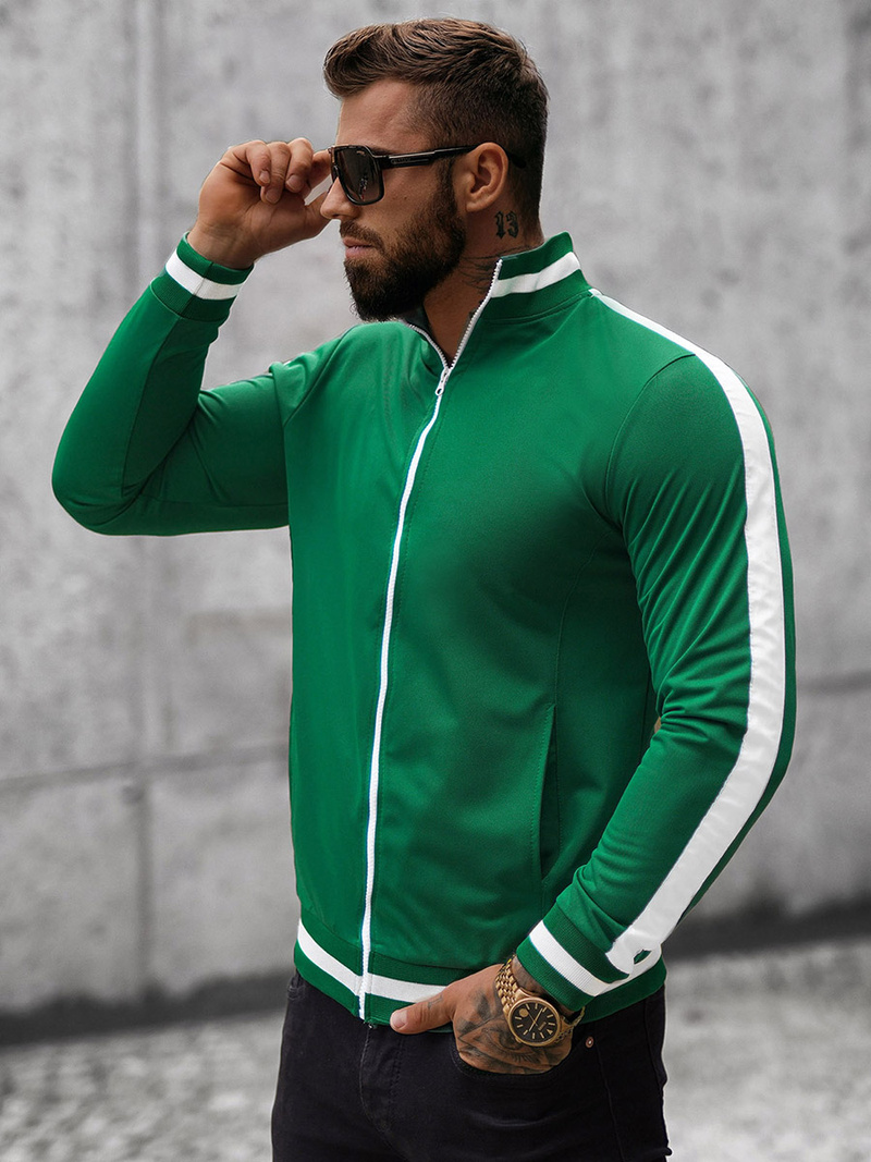 Bluza męska rozpinana zielona OZONEE O/2126Z