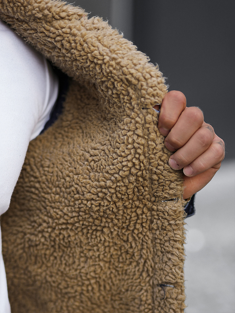 Чоловіча джинсова куртка Темно-Синя OZONEE NB/MJ520BSZ