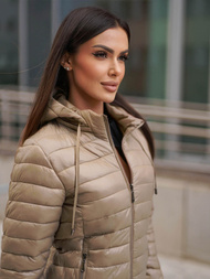 Kurtka damska pikowana beżowa OZONEE JS/16M9102/62