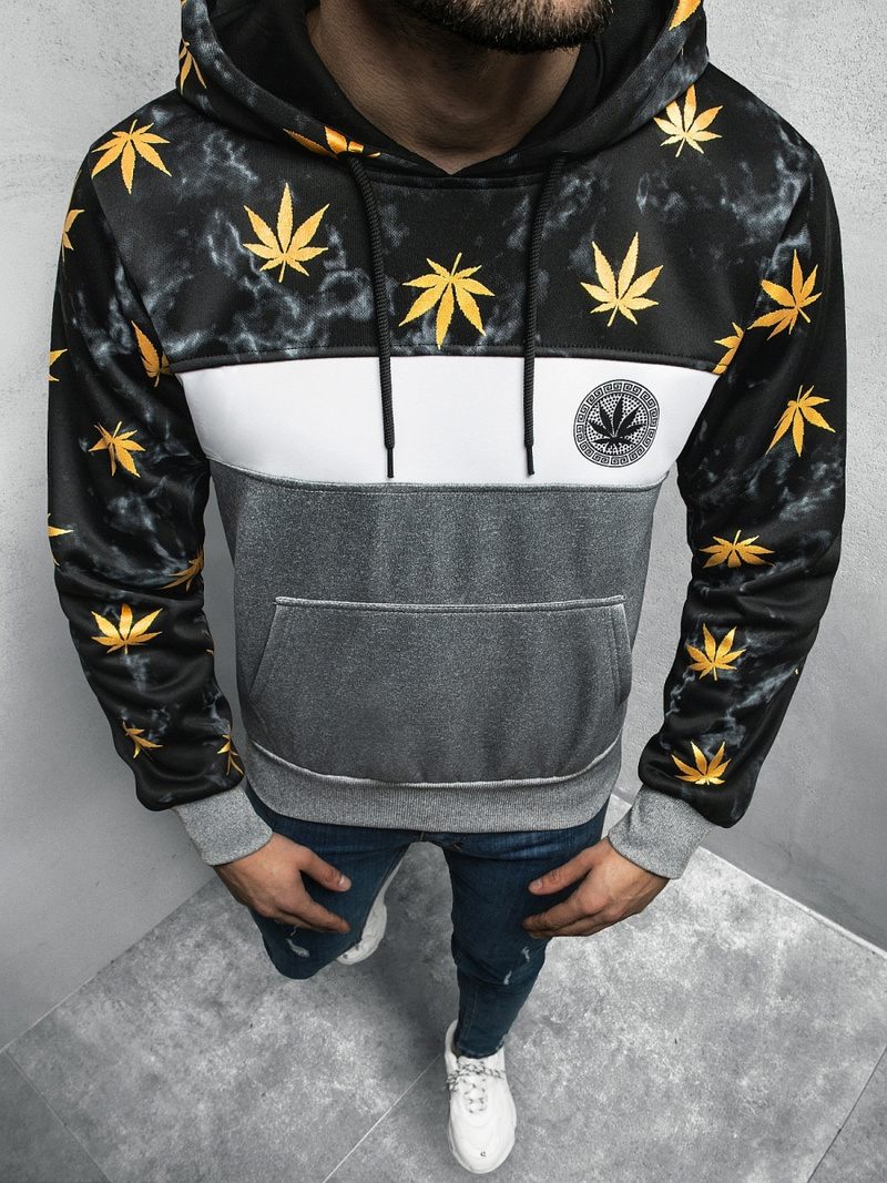 Bluza z kapturem męska szara OZONEE O/HM523