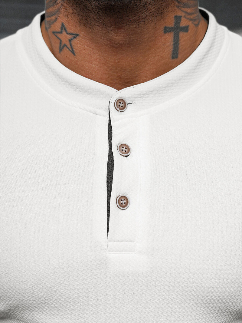 T-shirt męski biały OZONEE O/M011