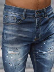 Spodnie jeansowe męskie ciemno-niebieskie OZONEE NB/MP0170BS