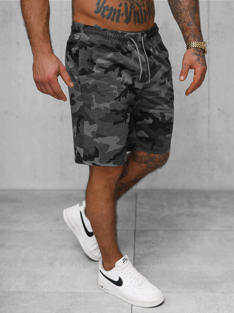 Spodenki dresowe męskie grafitowe OZONEE JS/8K283/5