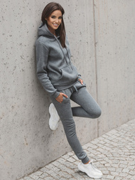 Komplet dresowy dwuczęściowy damski grafitowy OZONEE JS/68C20382/5