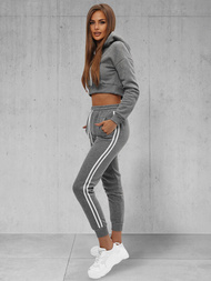 Komplet dresowy dwuczęściowy damski grafitowy OZONEE JS/8C67/5Z