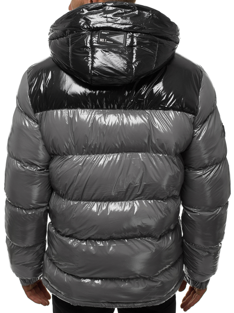 Kurtka zimowa męska pikowana szara OZONEE N/6462