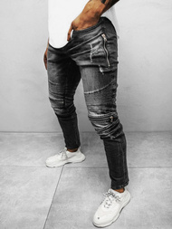 Джинси чоловічі Чорнi OZONEE NB/MP007N