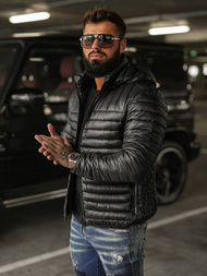 Kurtka męska pikowana czarna OZONEE JS/16M9336/392BZ