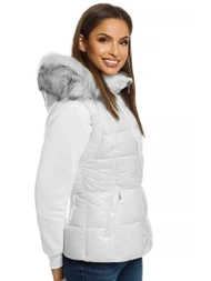 Стьобаний жіночий жилет біла OZONEE O/DK027/10