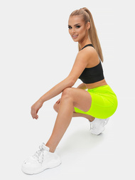 Legginsy krótkie damskie kolarki żółto-neonowe OZONEE O/XL007/26Z