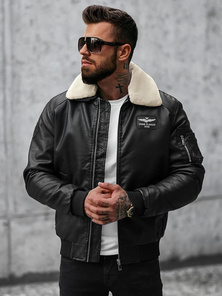 Kurtka męska pilotka czarna O/4811Z