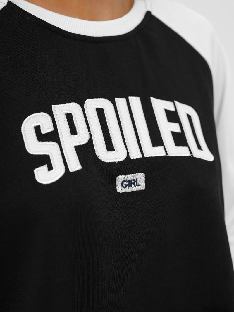 Komplet dresowy damski dwuczęściowy czarno-biały OZONEE JS/M58631AB