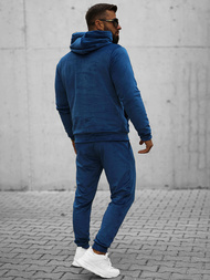 Komplet dresowy męski welurowy granatowy OZONEE O/12139