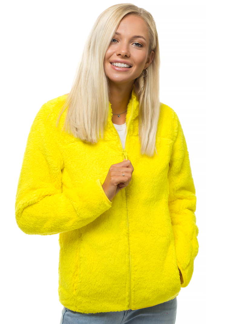 Bluza rozpinana damska żółta OZONEE JS/HH006/26