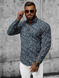 Сорочка чоловіча tемно-cиня OZONEE O/V15