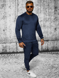 Komplet dresowy męski welurowy granatowy OZONEE JS/8C1167/25