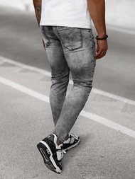 Spodnie jeansowe męskie slim fit grafitowe OZONEE NB/MP0163N
