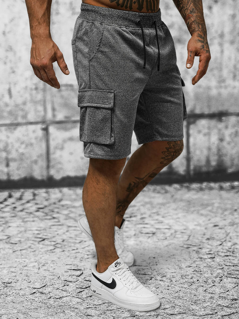 Spodenki dresowe męskie grafitowe OZONEE JS/8K1128/5