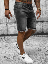 Spodenki męskie jeansowe ciemno-grafitowe OZONEE NB/MP0264GC