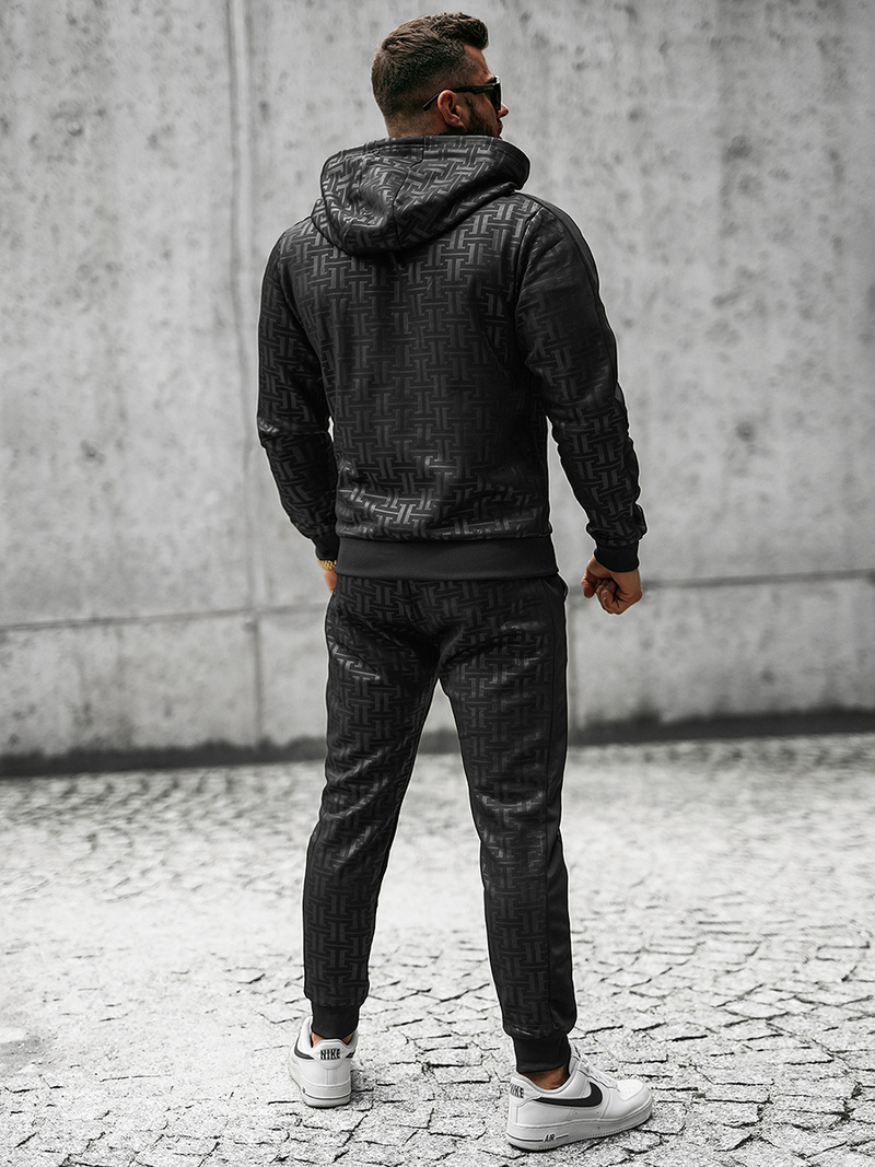 Komplet dresowy męski czarny OZONEE O/3A75