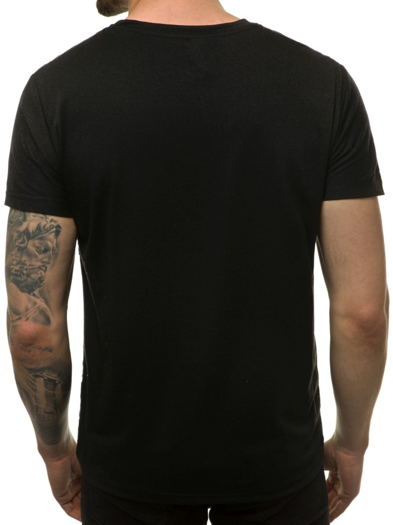 T-Shirt męski czarny OZONEE JS/KS2083
